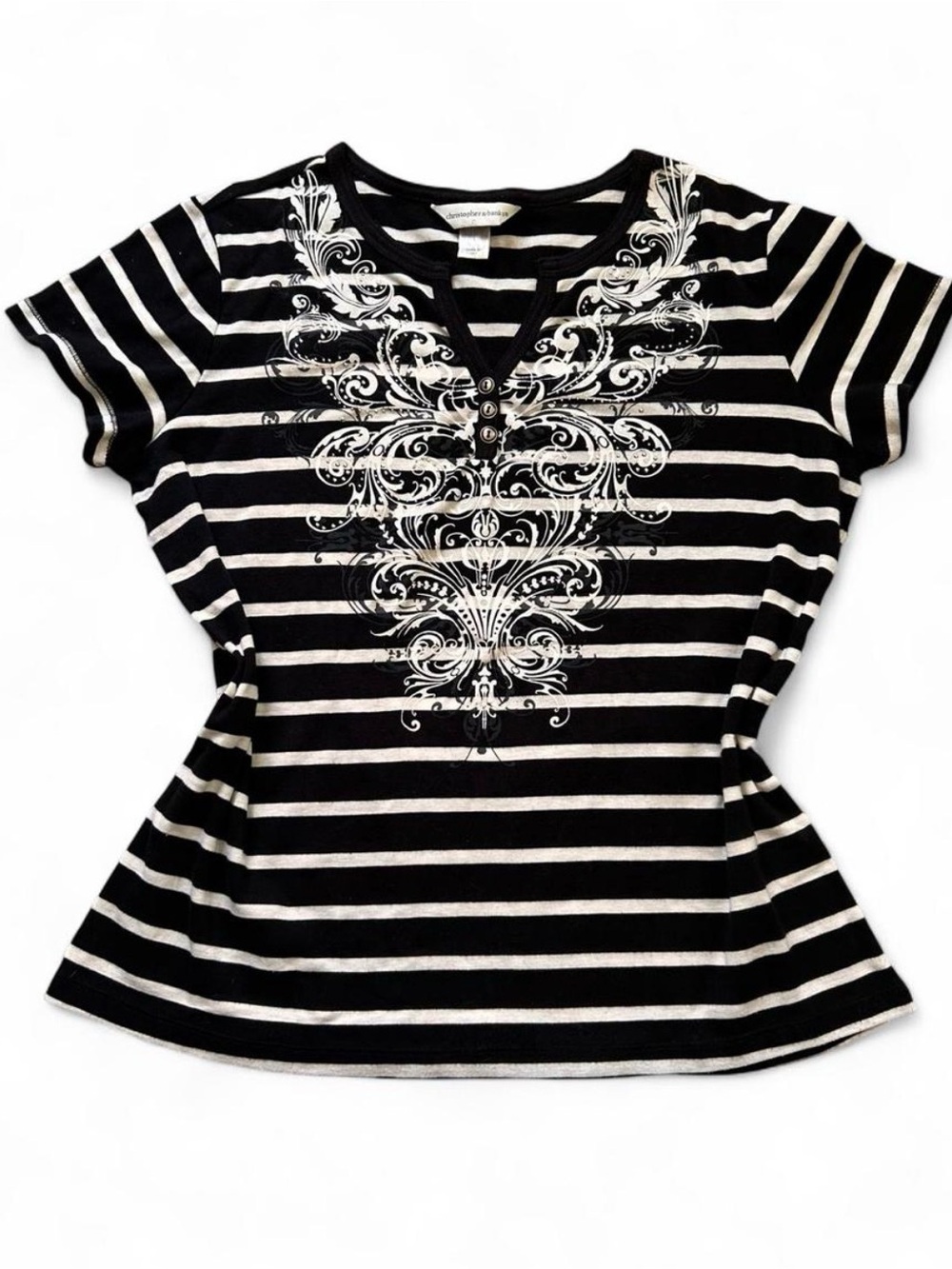 y2k striped tee